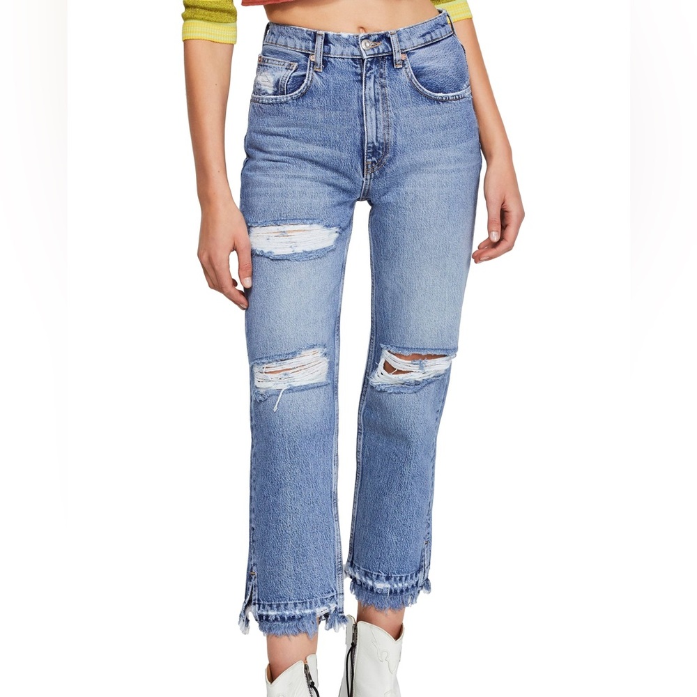 Free People We‎ the Free Sz 28 Jeans Lita High Waisted Slim
